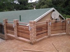 Wooden Balau Horizontal Balustrade Deck Boards Durban May 2014